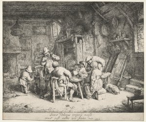 Het Ontbijt door Adriaen van Ostade