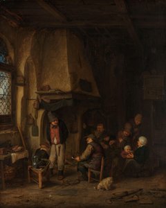 De schaatsers: Boeren in een interieur