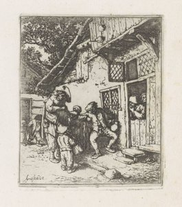 Twee muzikanten voor een huis