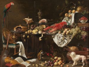 Banketstilleven door Adriaen van Utrecht