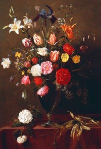Stilleven van bloemen door Adriaen van Utrecht