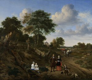 Koppel in een landschap, 1667