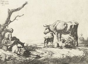 Herder en herderin met vee, 1653