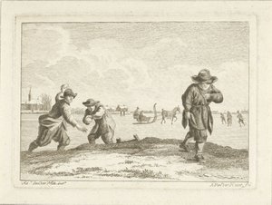 Sneeuwbalgooiers, gegraveerd door Anthonij van der Haer, c.1745-85 door Adriaen van de Velde