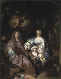 Portret van een onbekende familie door Adriaen van der Werff