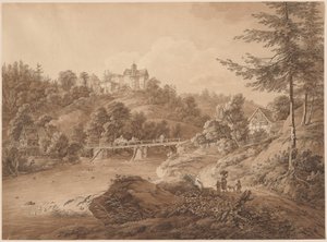 Kasteel Rauenstein Gezien vanaf de Rivieroever door Adrian Zingg