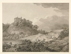 Uitzicht op Kasteel Nossen in Saksen door Adrian Zingg