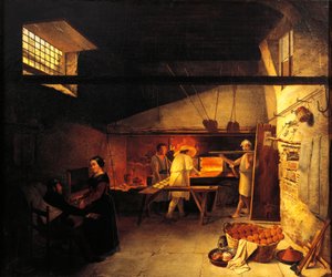 Interieur van bakkerij