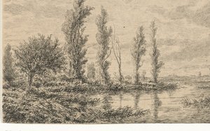Rivierlandschap door Adrianus van Everdingen