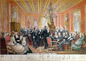 Salon van Victor Hugo, 21 rue de Clichy, Parijs, december 1875