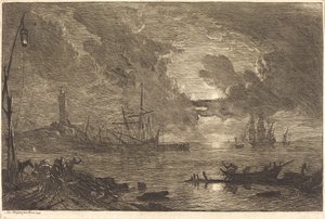 Haven bij Maanlicht