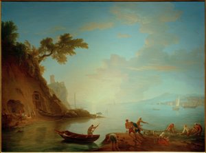 Napolitaanse kust in het ochtendlicht door Adrien Manglard