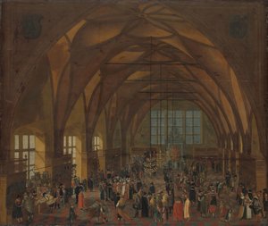 Het interieur van de Vladislav Hall, Praag