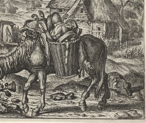 Fabel van de ezel beladen met lekkernijen