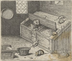 Fabel van de oude kat en de muizen