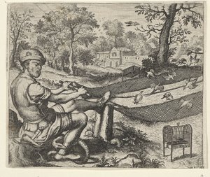 Fabel van de vogelvanger en de slang