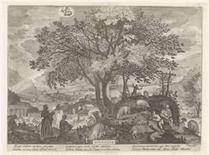November door Egidius  Sadeler (II)