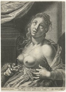 Zelfmoord van Lucretia door Egidius  Sadeler (II)