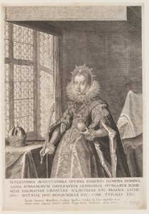 Anna, vrouw van keizer Matthias door Aegidius Sadeler II