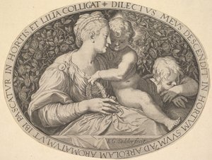 Madonna en Kind door Aegidius Sadeler II