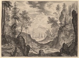 Boslandschap met een Waterval