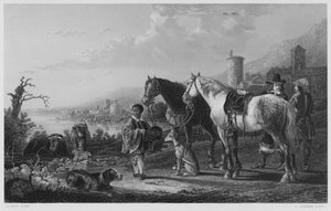De Neger-Pagina, uit het schilderij in de Koninklijke Collectie (gravure) door Aelbert (after) Cuyp