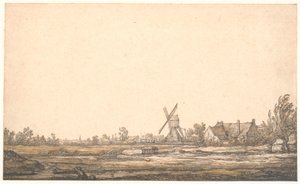 Landschap met een molen
