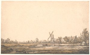 Landschap met een molen