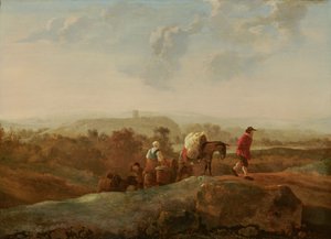 Migrerende boeren in een zuidelijk landschap door Aelbert Cuyp