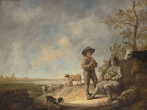 Pijpende herders door Aelbert Cuyp