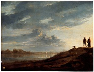 Zonsondergang over de Rivier, 1650s