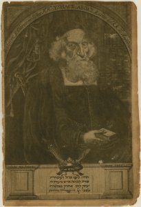 Portret van Isaac Aboab da Fonseca 1605-1693, 1681 door Aernout Naghtegael