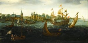 Schepen bij IJsselmonde