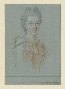 Portret van Wilhelmina Frederica Sophia van Pruisen door Aert Schouman