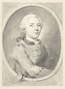 Portret van Willem V, Prins van Oranje-Nassau, naar rechts, in ovaal