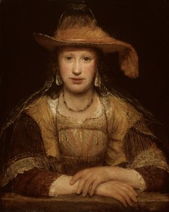 Portret van een jonge vrouw door Aert de Gelder