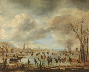 Rivierzicht in de winter, ca. 1655-60