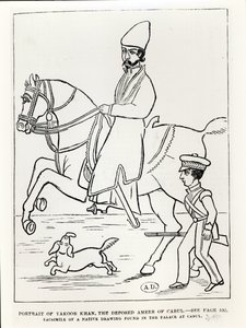Facsimile van een portret van Muhammad Yaqub Khan (1849-1923) Emir van Afghanistan