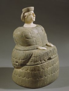 Statuette van een godin die een kaunakes draagt, bekend als Prinses van Bactriane, 3e millennium v.Chr.