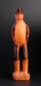 Staand figuur van een Europese man, Zuidoost-Afrika, eind 19e eeuw door African