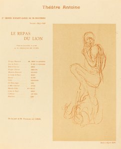 De maaltijd van de leeuw door after Auguste Rodin