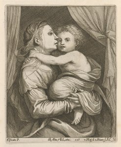 Madonna en kind door After David Teniers the Younger