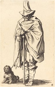 Bedelaar met Hond door After Jacques Callot