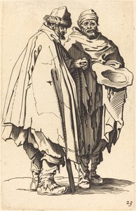 Blinde bedelaar en metgezel door After Jacques Callot