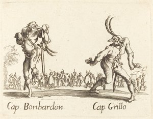 Kapitein Bonbardon en Kapitein Grillo door After Jacques Callot