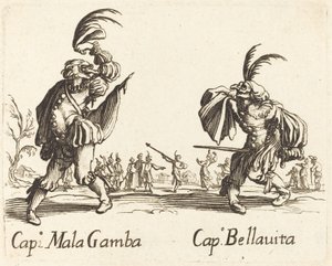 Kapitein Mala Gamba en Kapitein Bellavita door After Jacques Callot