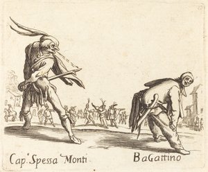 Cap. Spessa Monti en Bagattino door After Jacques Callot