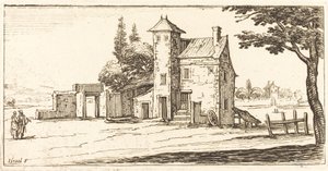 Landschap door After Jacques Callot