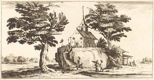 Landschap door After Jacques Callot