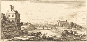 Landschap door After Jacques Callot